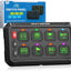 Panel interruptor 8 bandas P1S G08X con caja fusibles
