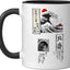 Taza Cerámica Arte Japonés Hokusai Ola Grande Negro/Blanco