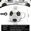 Taza cerámica forma fútbol 13oz con tapa regalo deporte