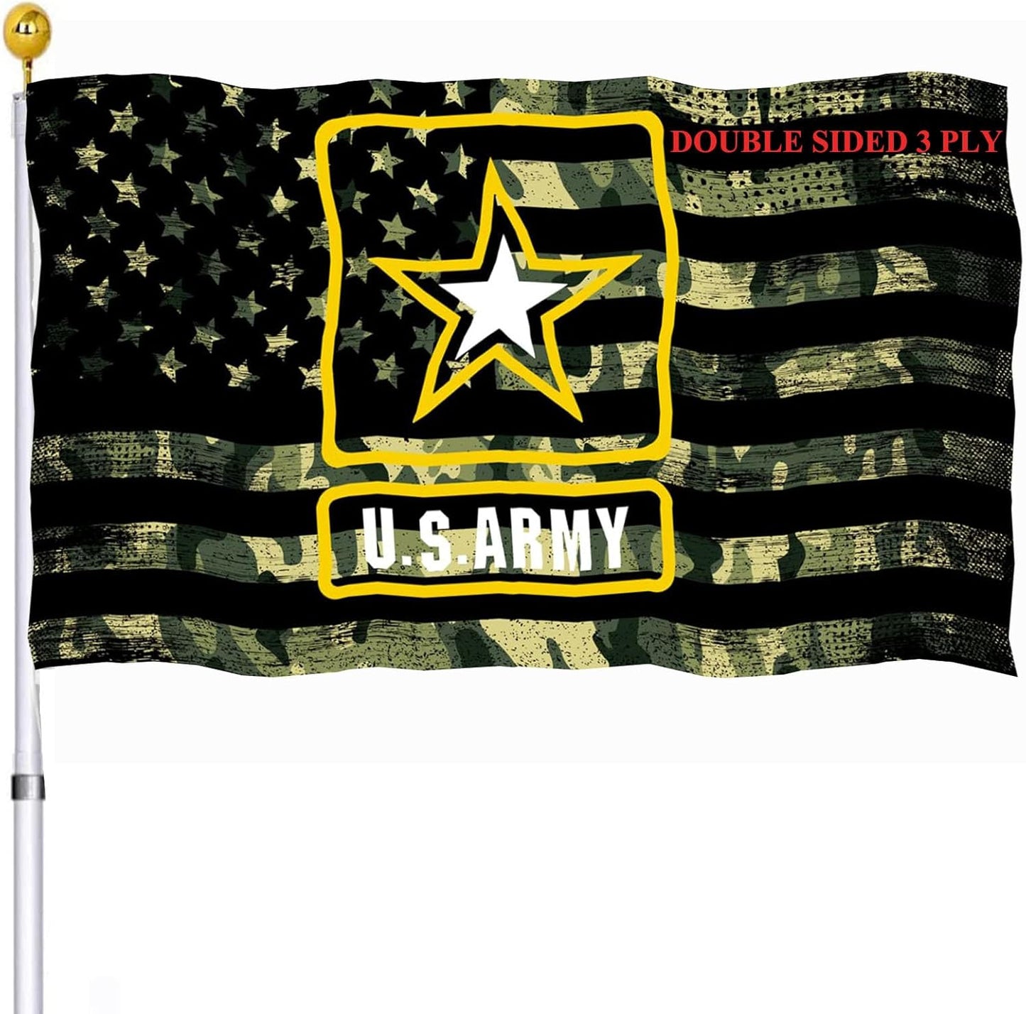 Bandera camuflaje doble cara 3x5 al aire libre resistente