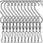 12 Ganchos Acero Inox con Clip Giratorio para Hilanderos