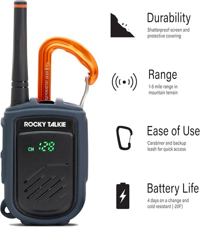 Radio de Montaña Walkie Talkie Impermeable Pack 2