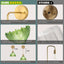 2 Apliques Pared Inalámbricos Pantalla Cristal Verde