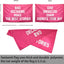 Bandera rosa divertida para dormitorio universitario niña