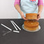 Set 4 clavijas 12pulg para decorar pasteles blanco