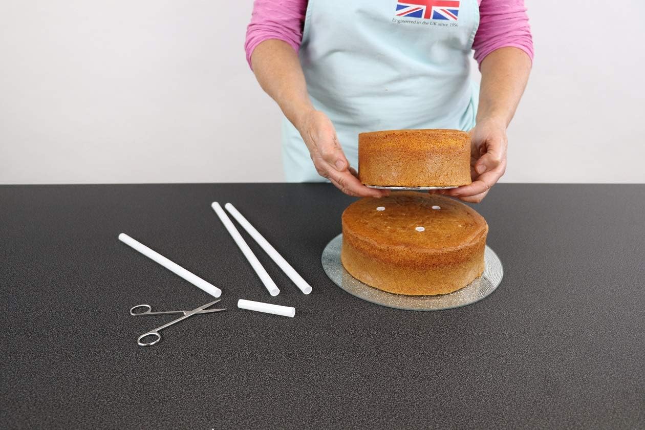 Set 4 clavijas 12pulg para decorar pasteles blanco