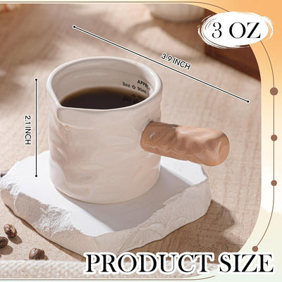 Tazas medidoras café expreso cerámica 3oz con asa y boquilla