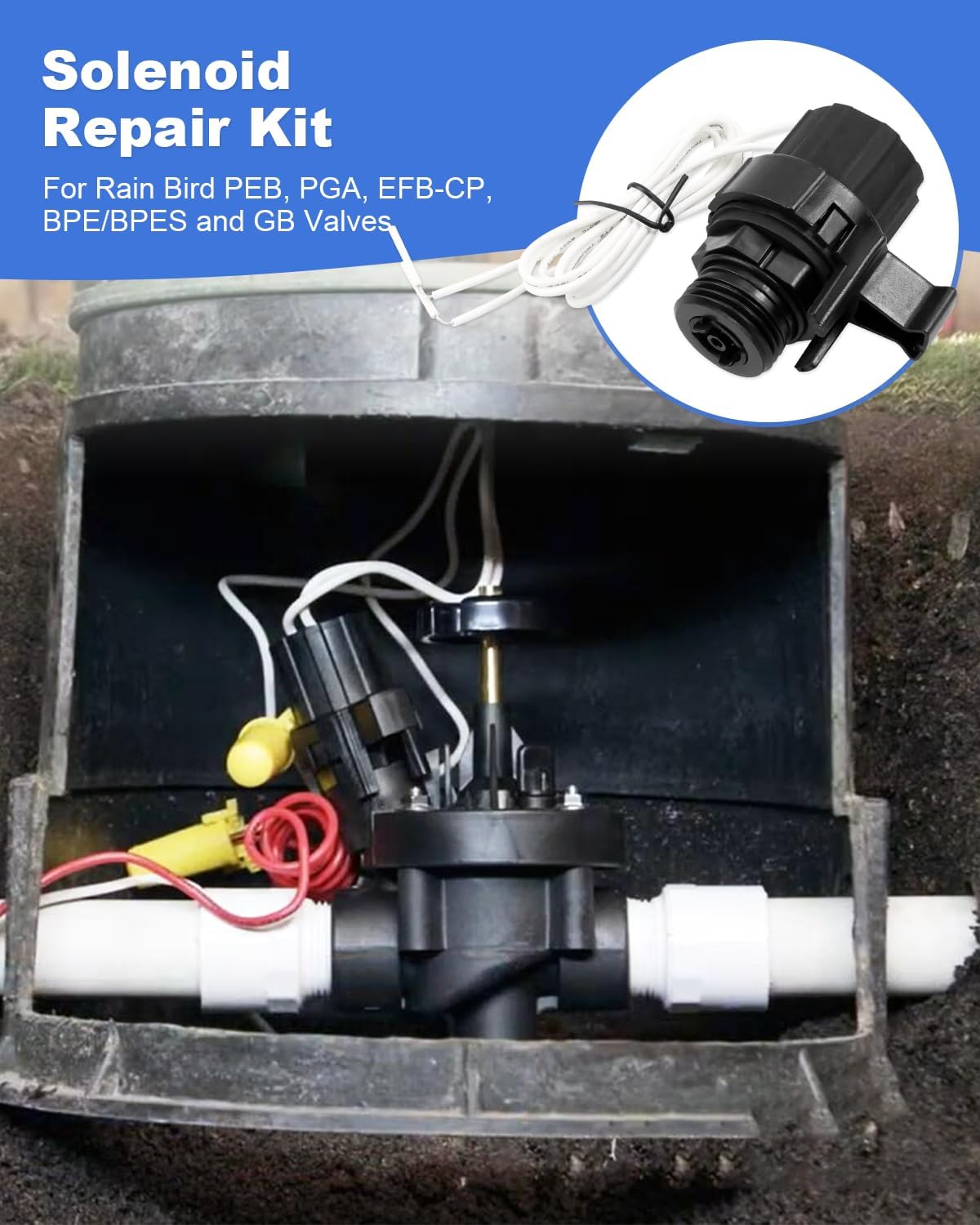 Kit reparación solenoide para válvulas Bird PGA PEB PESB