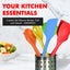 Set 5 Pzas Herramientas Cocina Silicón Multicolor