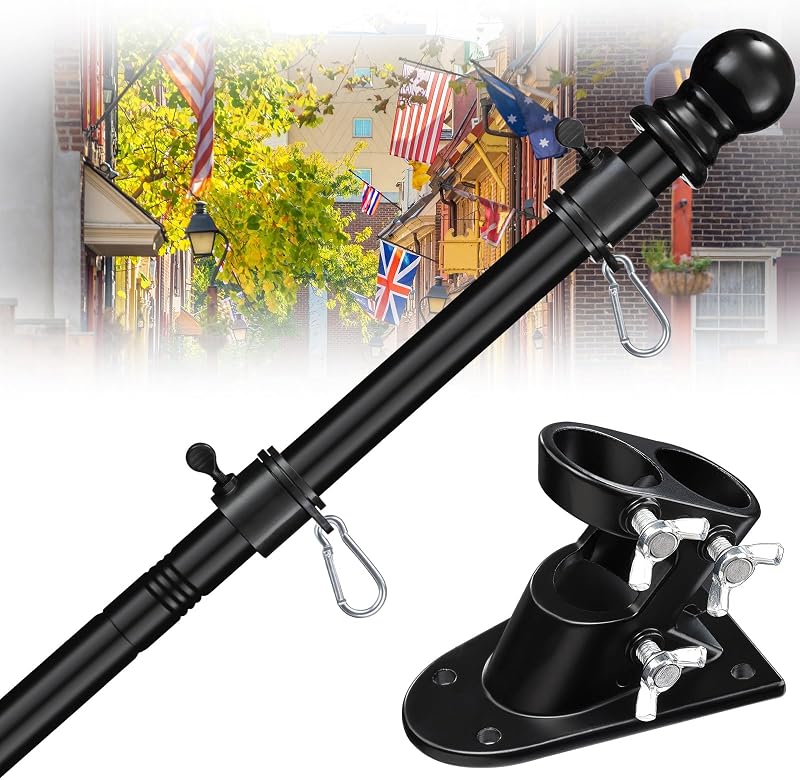 Kit mastil bandera ajustable 5-7ft acero inox 3x5 4x6