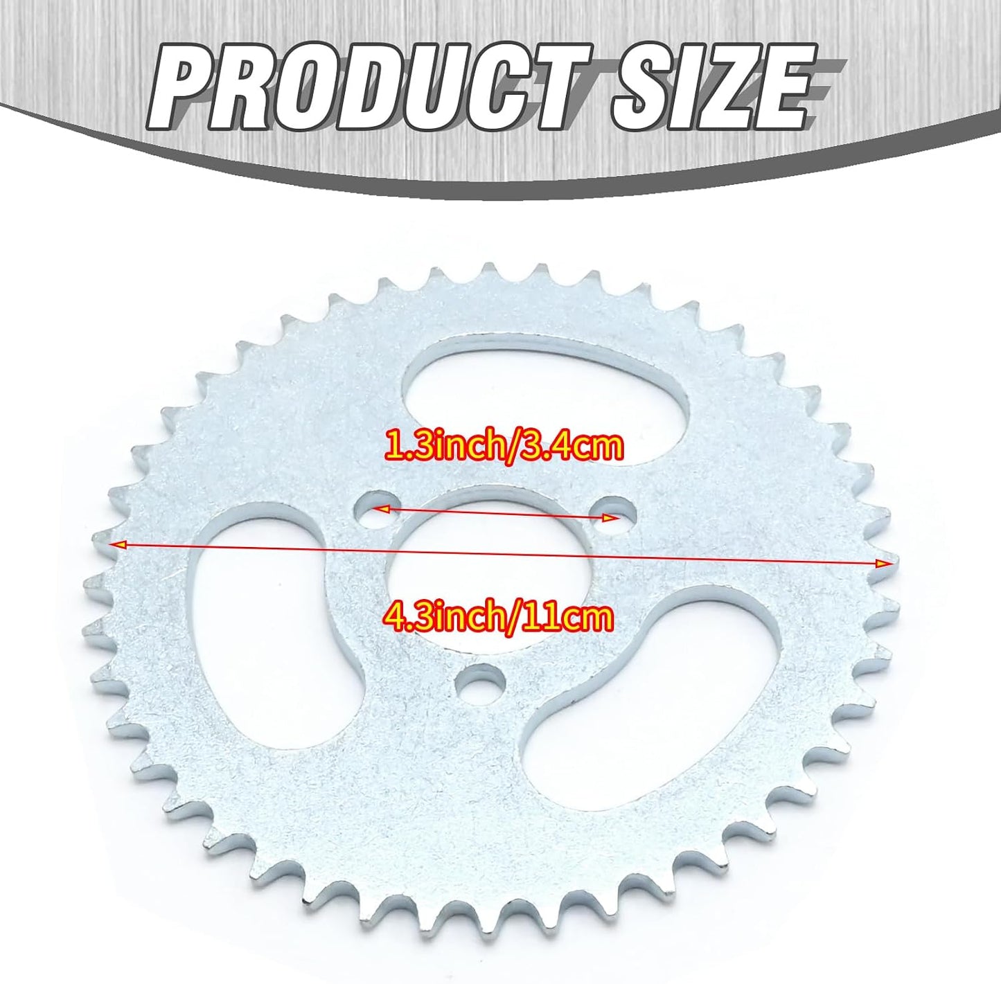 Piñón cadena trasera T8F 44T para ATV Quad Mini Moto 47cc