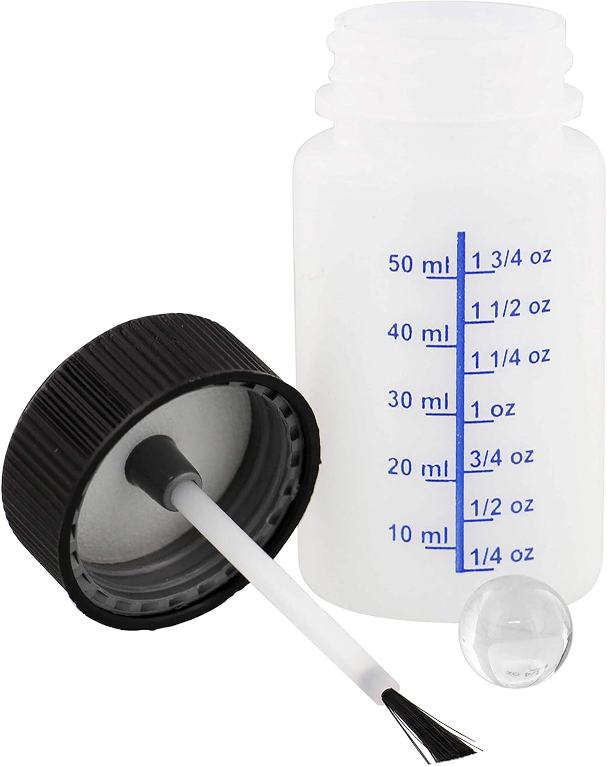 Botellas pintura 2oz tapas segur. caja 100 con mezclador