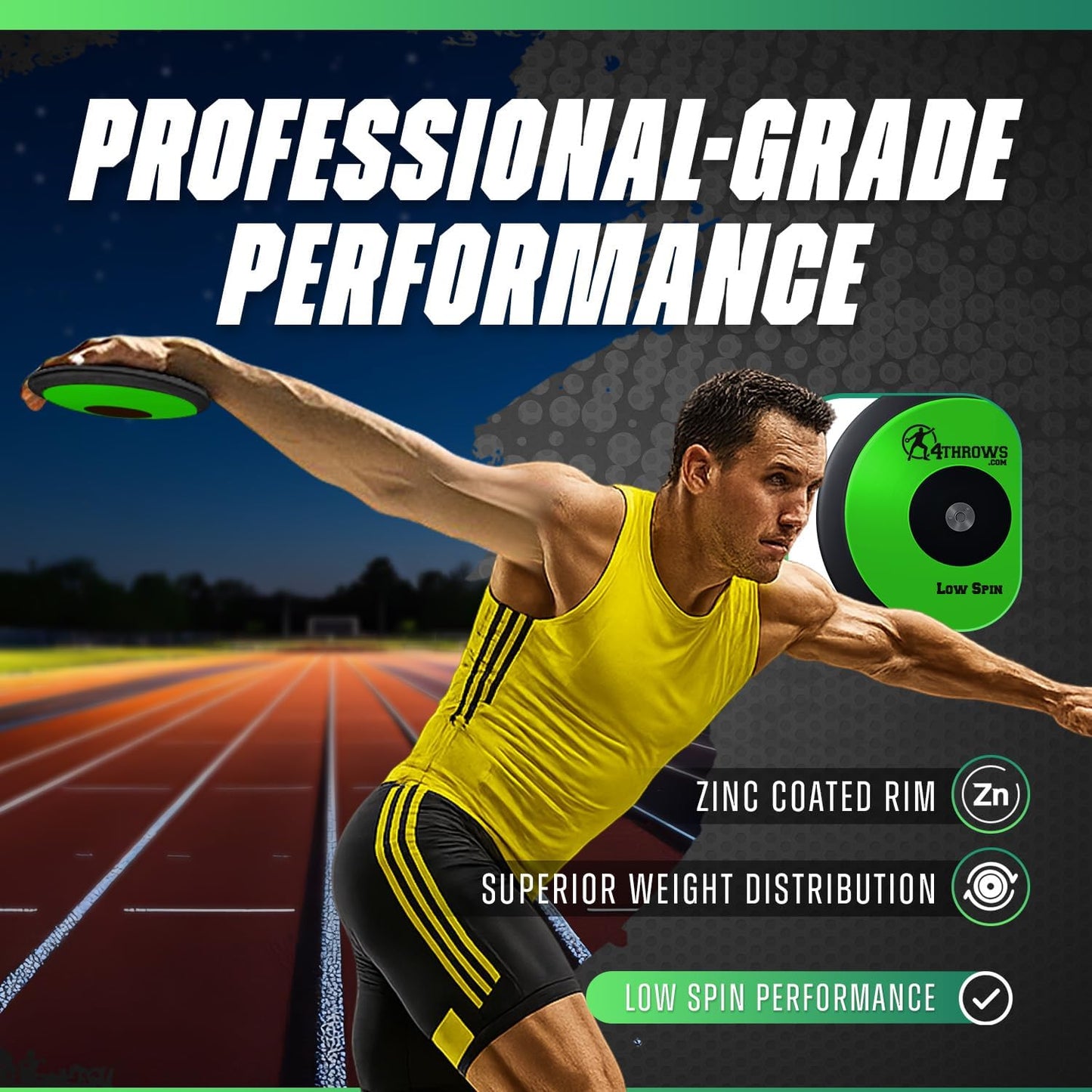 Discus para atletismo certificado IAAF con bolsa de
