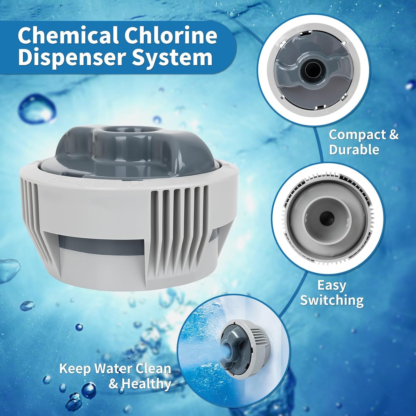Dispensador cloro para bañera hidromasaje 4.13x2.95
