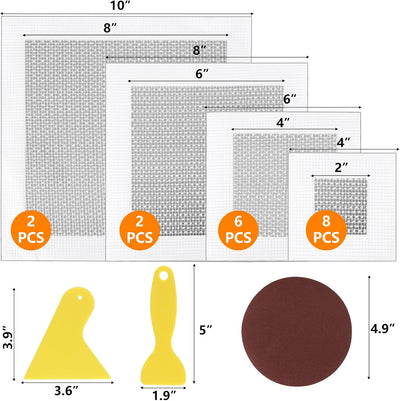 Kit reparación yeso 22 Pzas parches malla aluminio autoadhesiva
