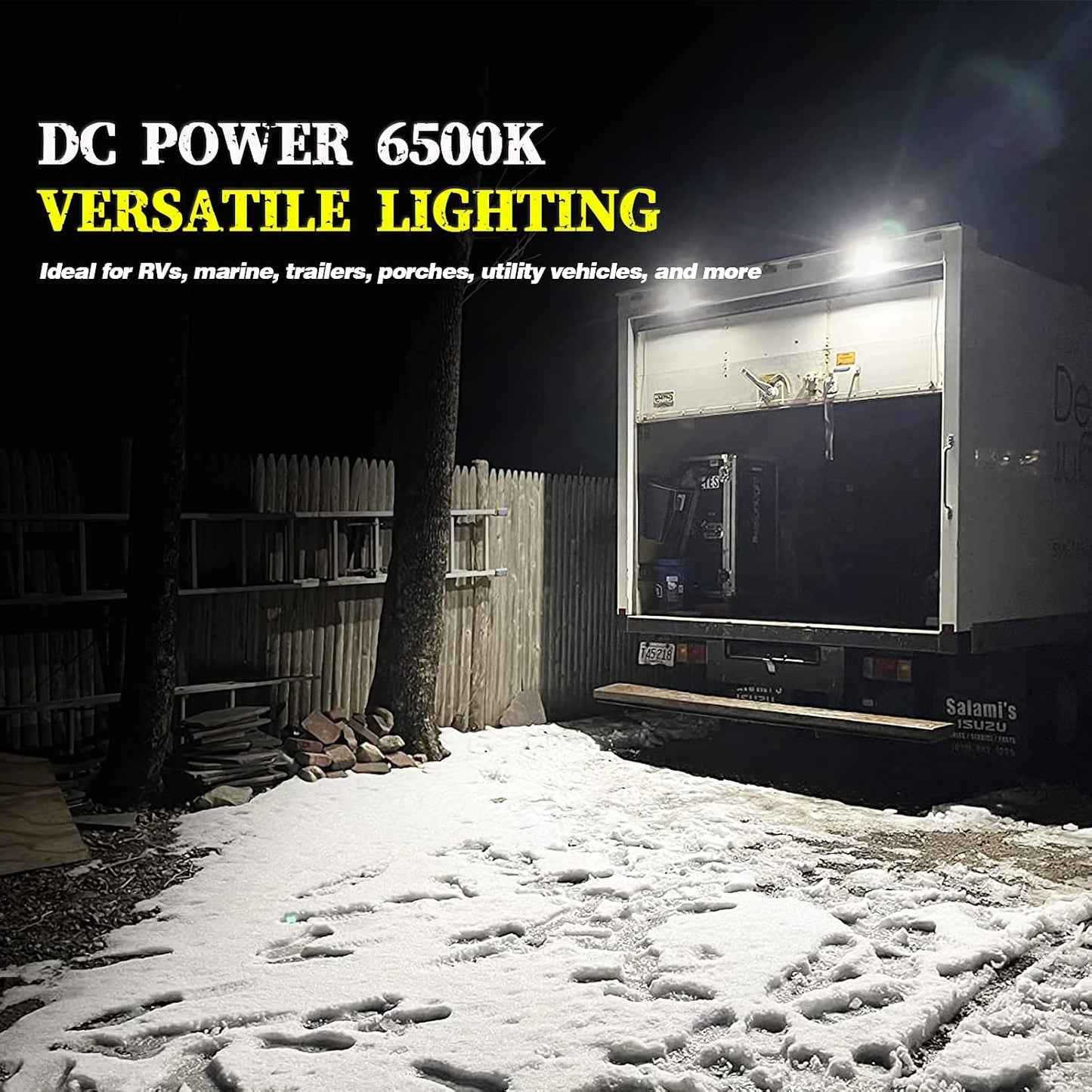 Luz porch RV 12V LED aluminio IP67 800LM