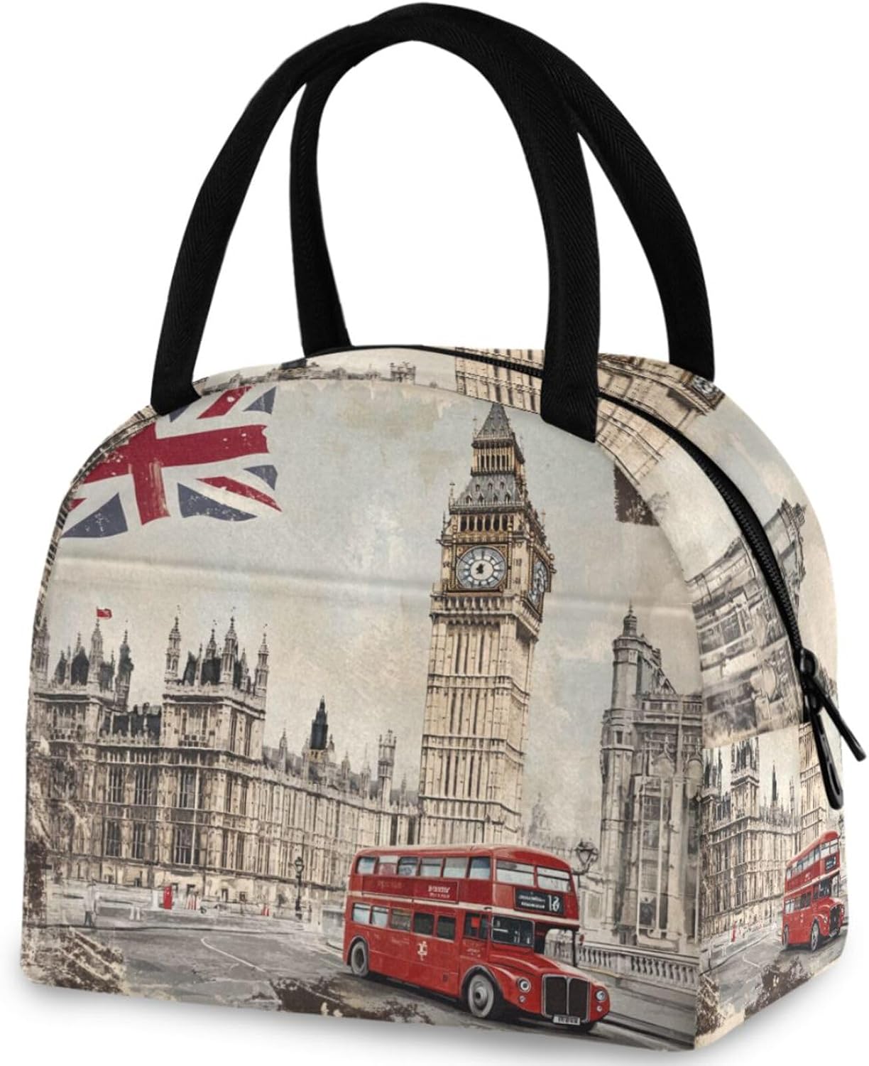Bolsa reutiliz. con bandera Big Ben bolsillo frontal