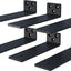 6 Pzas Soporte Flotante 8pulg Acero Negro Resistente