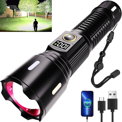 Linterna recargable 990lm LED táctica portátil 5 modos