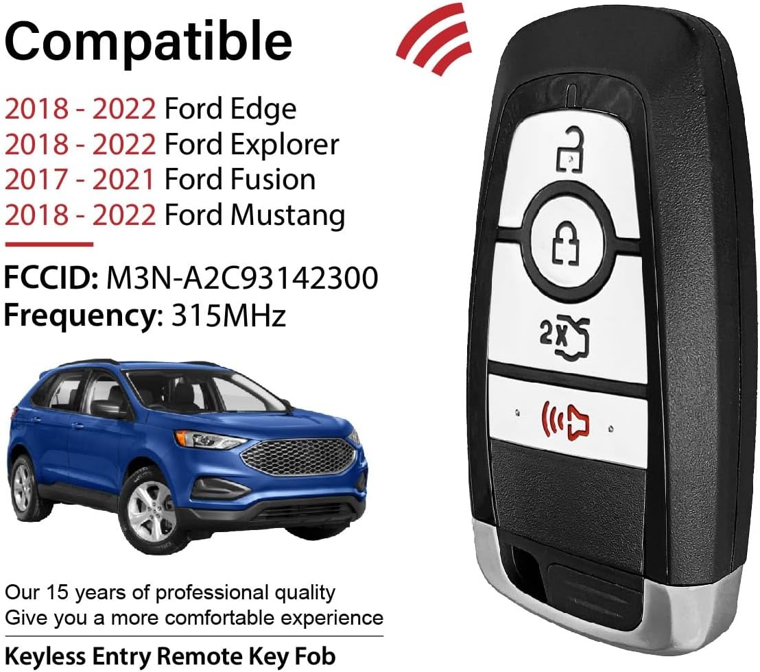 Repuesto mando a distancia Ford negro