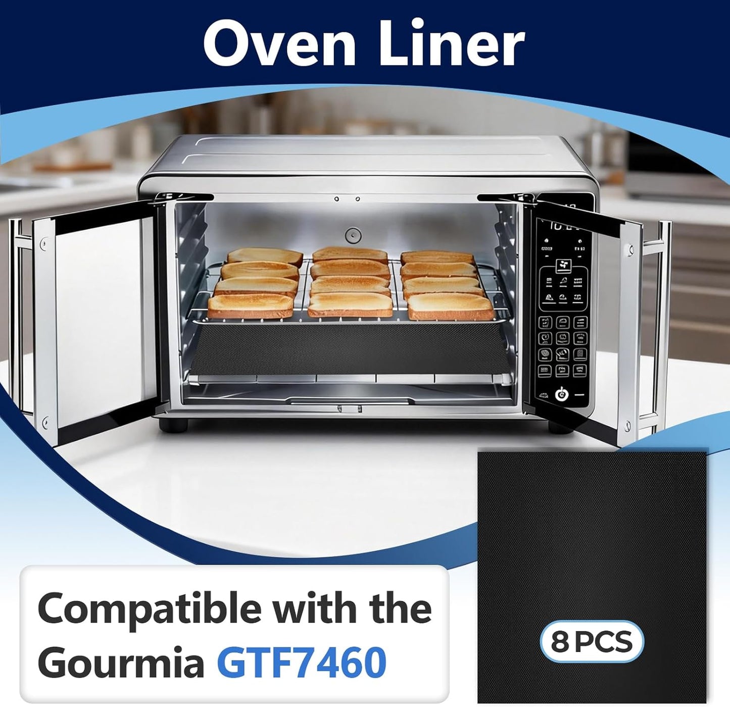 Revestimientos horno reutilizables para tostadora Gourmia GTF7460