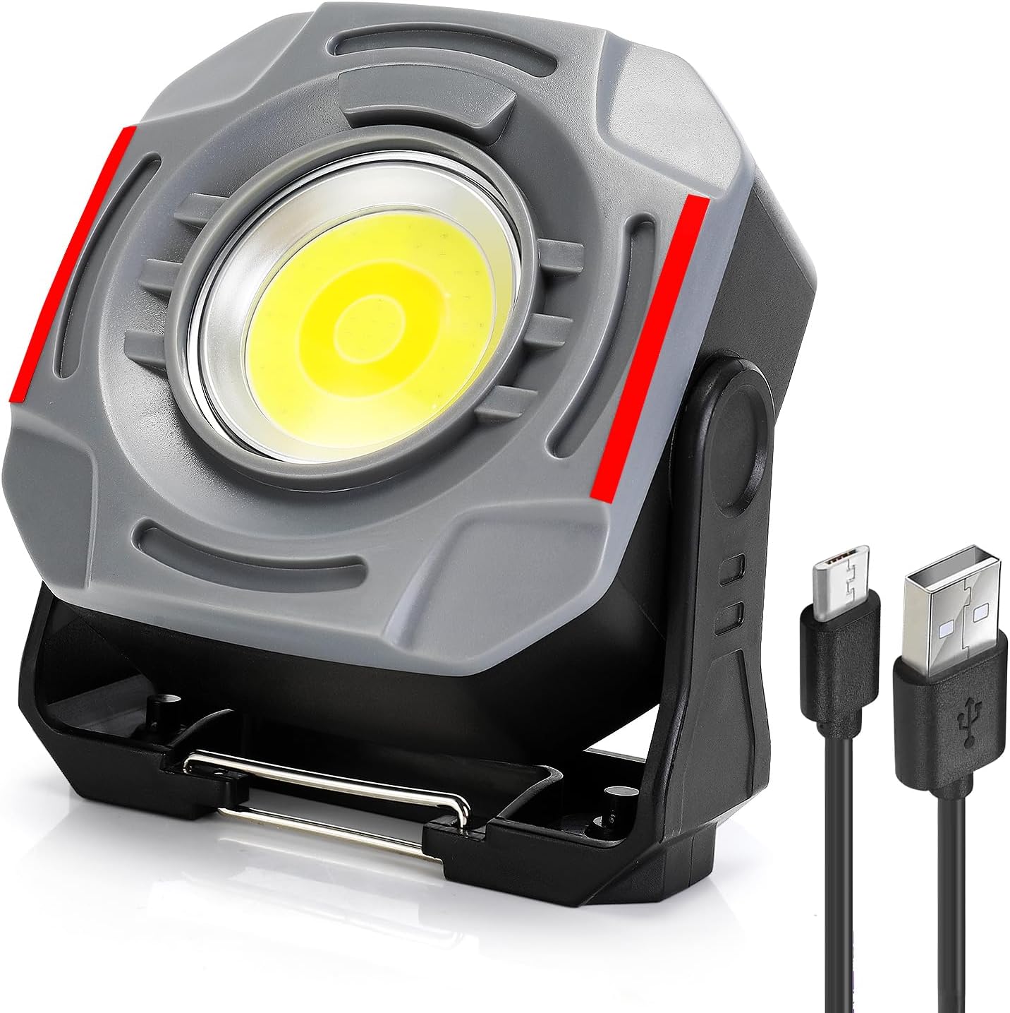 Luz magnética recargable con reflector portátil