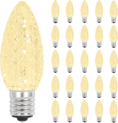 25 Bombillas LED C9 Navidad Regulables Blanco Cálido