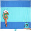 Manta playa impermeable resistente arena estacas
