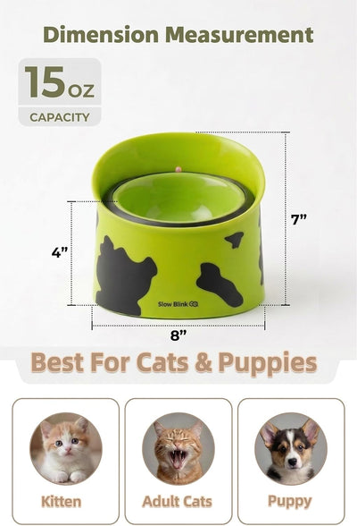 Cuenco elevado cerámica para mascotas 15oz ajustable