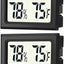 2 Pzas Termómetro Higrómetro Digital LCD para Interiores Exteriores