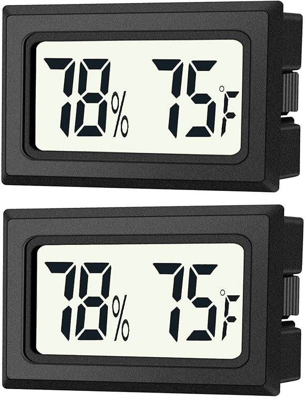 2 Pzas Termómetro Higrómetro Digital LCD para Interiores Exteriores