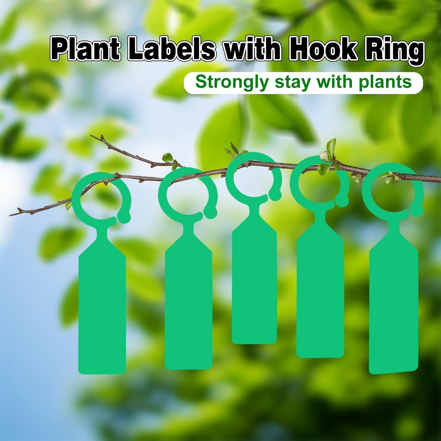 Etiquetas plástico impermeables para plantas jardín
