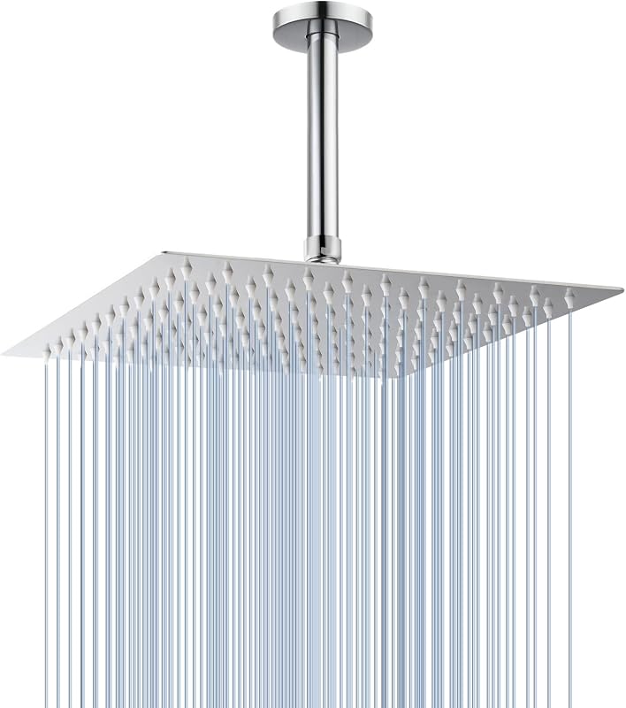 Cabezal ducha lluvia acero inox 12" cromado