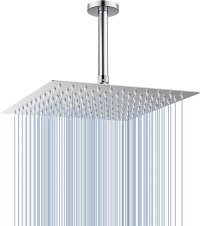 Cabezal ducha lluvia acero inox 12" cromado