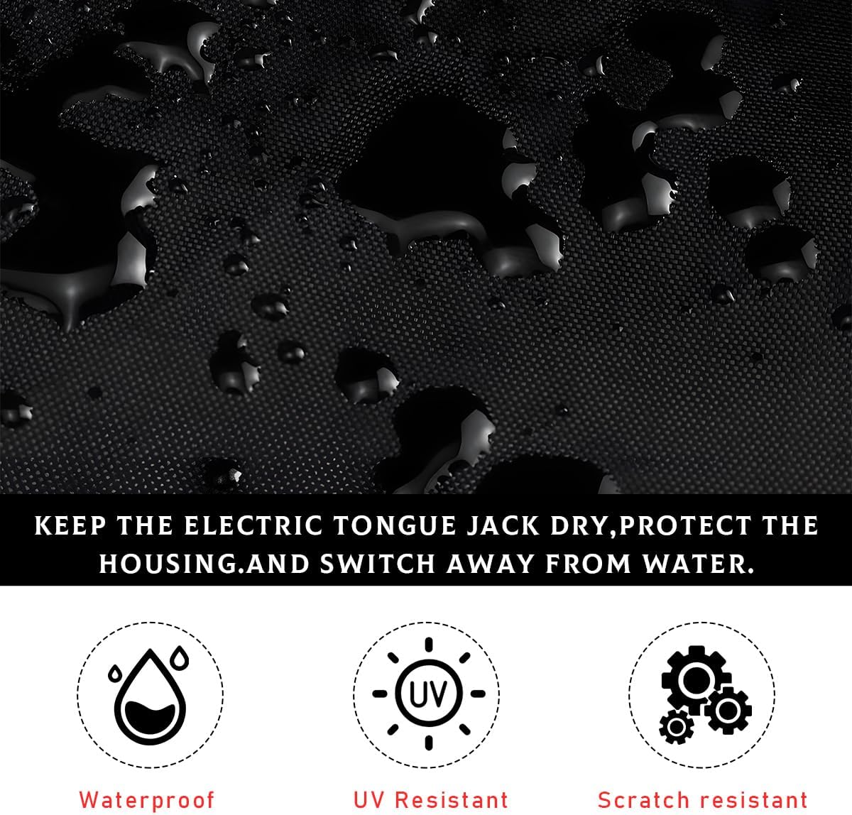 Cubierta gato eléctrico impermeable para remolque viaje