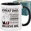 Taza café divertida para papá e hijo Día del Padre