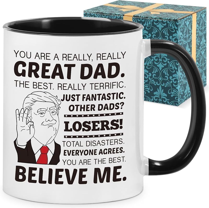 Taza café divertida para papá e hijo Día del Padre