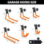 Accesorios pared listones 18 pzas ganchos perchas Proslat