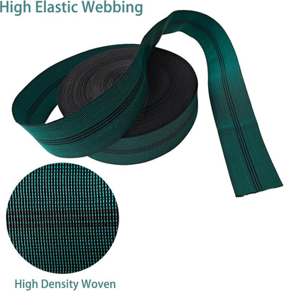 Correa elástica silla sofá 2.75" verde y negro