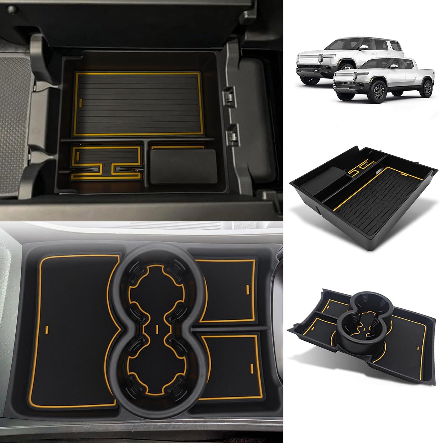 Caja almacenamiento Rivian con bandeja organizadora
