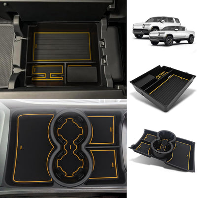 Caja almacenamiento Rivian con bandeja organizadora