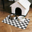 Tapete comida perros a cuadros absorbente 12x20pulg color negro
