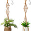 2 Colgadores Macramé para Macetas 10" Soporte Largo