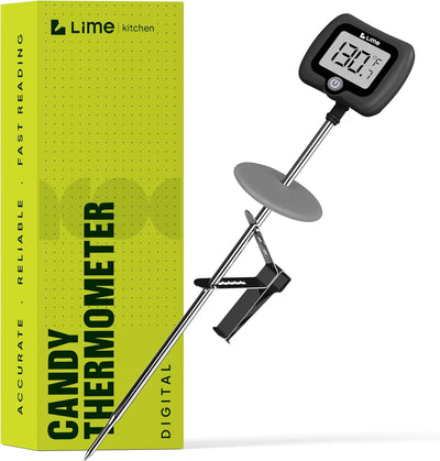 Termómetro digital para cocina con pinza de acero inoxidable 10"