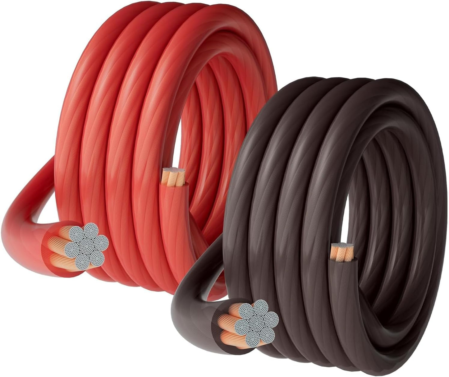 Cable alimentación batería 4AWG 20" negro rojo flexible