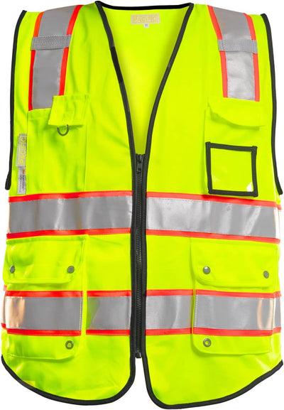 Chaleco seguridad 10 bolsillos amarillo ANSI Clase 2 talla L