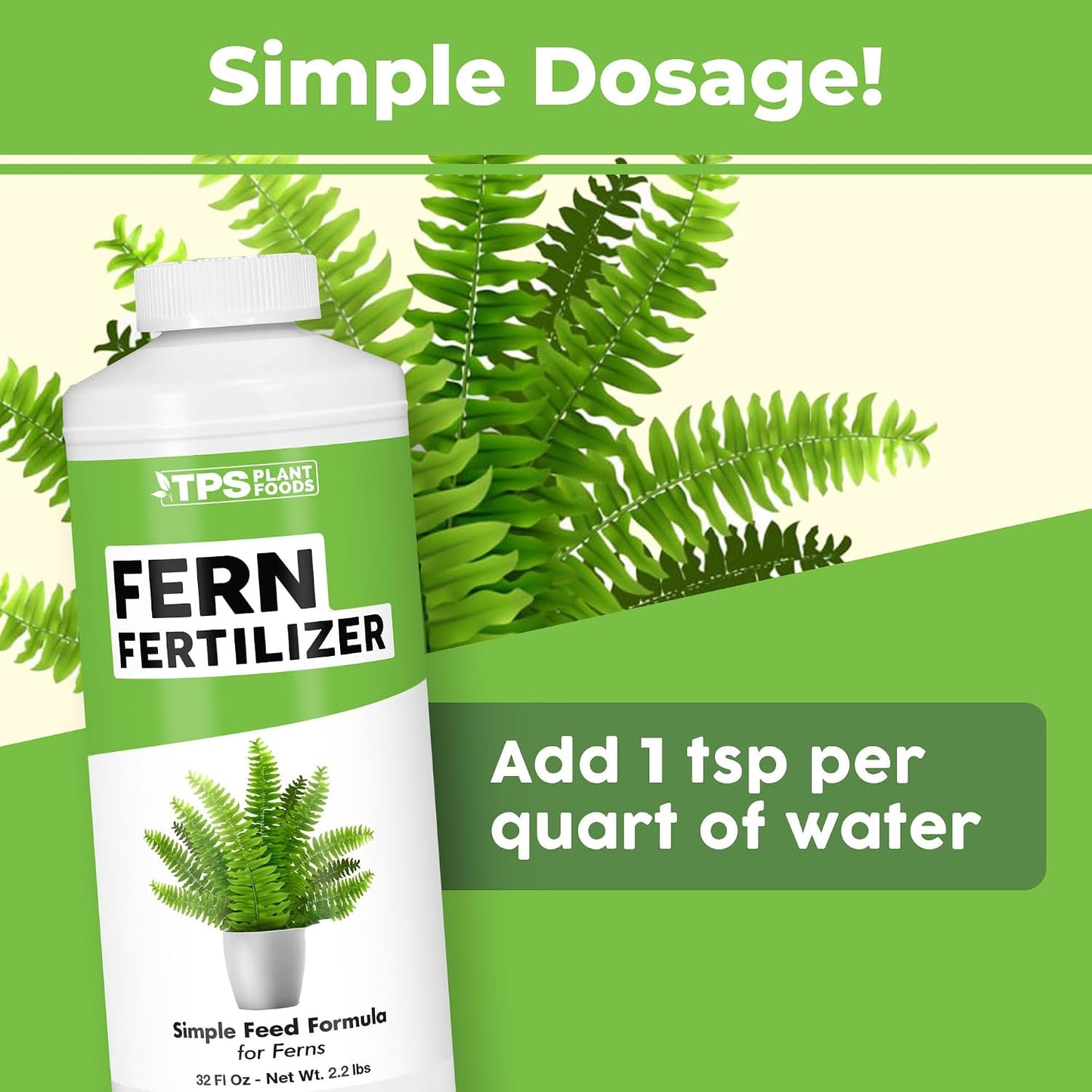 Fertilizante para helechos líquido 32oz color verde profundo