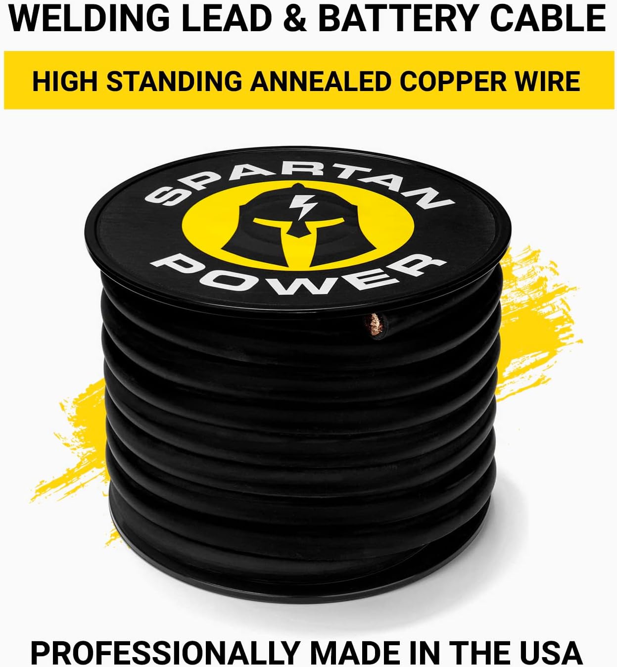 Cable cobre soldadura batería auto 4 AWG 5ft negro