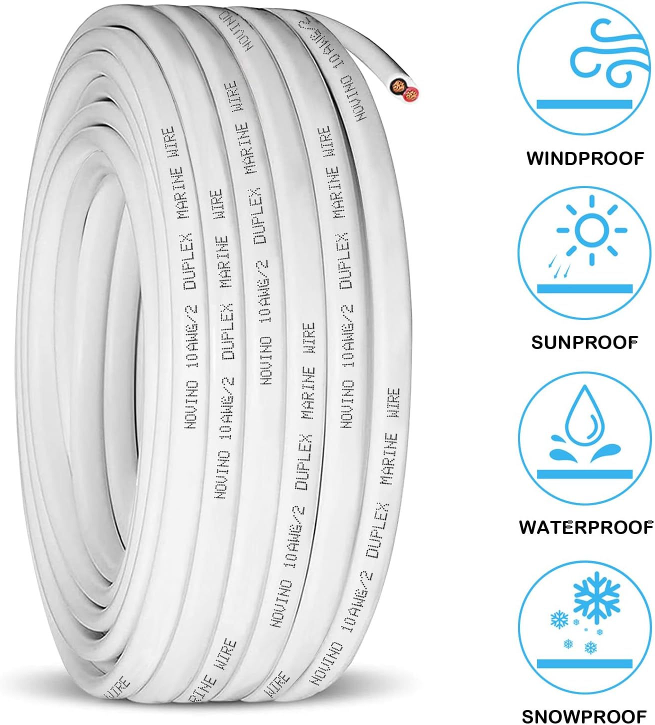 Cable marino 10 AWG 15ft cobre estañado lanchas
