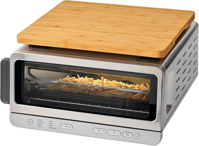 Tabla cortar comp con horno tostador Ninja y freidora aire